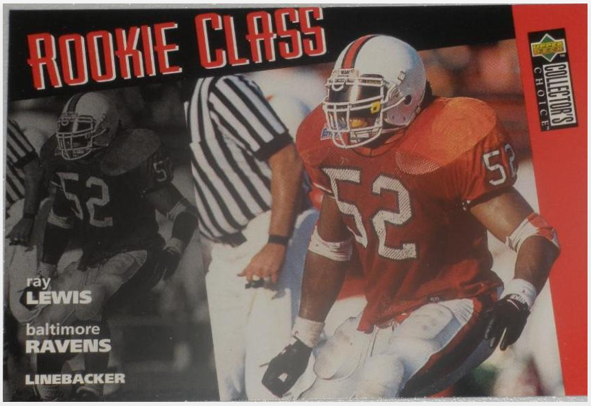Ray Lewis (ROOKIE) #20 - 1996 Collector's Choice Rookie Class - Baltimore Ravens