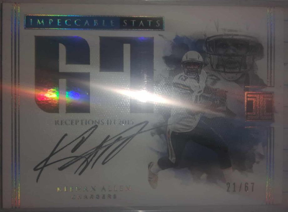 Keenan Allen #IST-KA (AUTO) (NUMBERED) - 2017 Panini Impeccable Stats - Chargers - 21/67